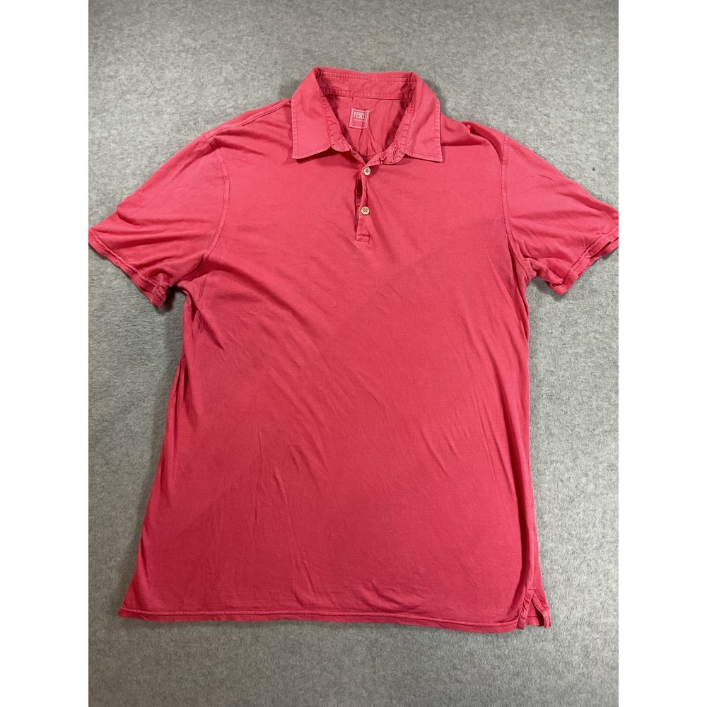 Fedeli Mens Pink Short Sleeve Polo Shirt Made in Italy Size 50 2215